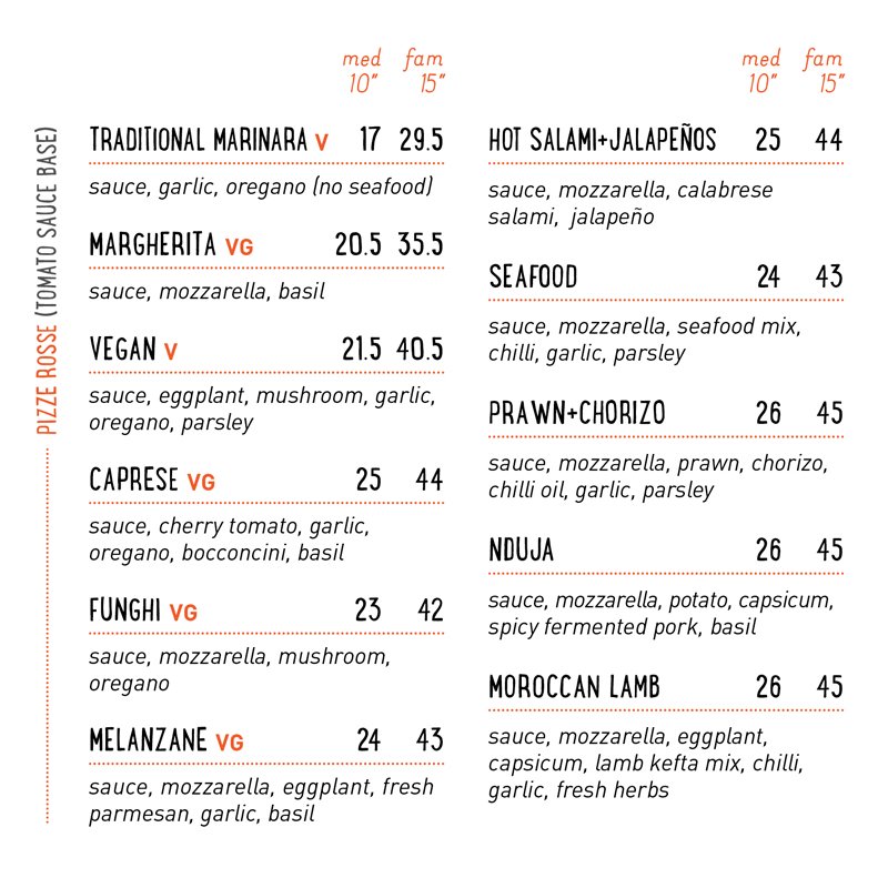 Massimo's Place Menu